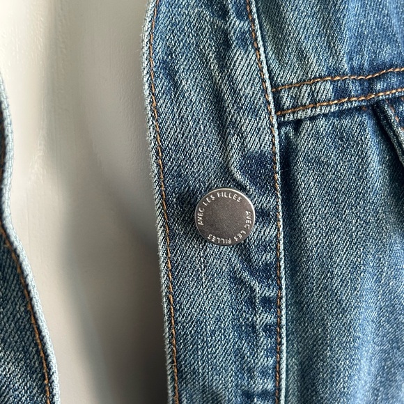 Avec Les Filles | Follow Me Embroidered Cotton Longline Denim Jacket - Picture 5 of 12
